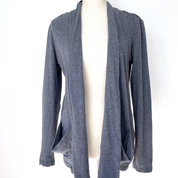 Threads by Saks Fifth Ave Gray Cotton Cardigan with Pockets - Picture 7 of 7